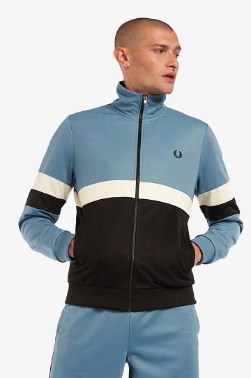 Fred Perry Panelled Track Miesten Takki Harmaat Sininen | FI 1825WNBY